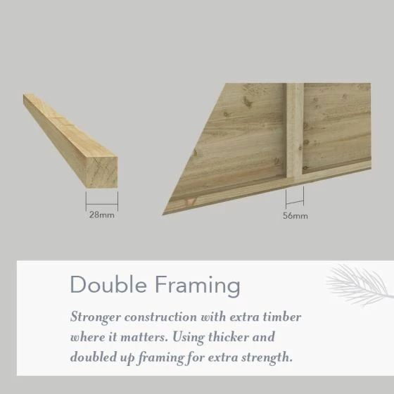 20' X 10' Forest Beckwood 25yr Guarantee Shiplap Pressure Treated Windowless Double Door Apex Wooden Shed (5.96m X 3.21m) 10 20' X 10' Forest Beckwood 25yr Guarantee Shiplap Pressure Treated Windowless Double Door Apex Wooden Shed (5.96m X 3.21m) - Image 8