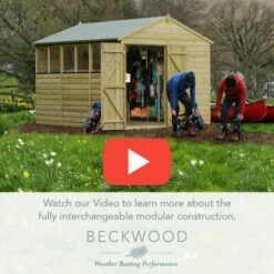 10' X 6' Forest Beckwood 25yr Guarantee Shiplap Pressure Treated Windowless Double Door Reverse Apex Wooden Shed (3.01m X 1.99m) -Garden Supplies Sales Shop beckwood interchangeable video thumbnail 800x800 1 46