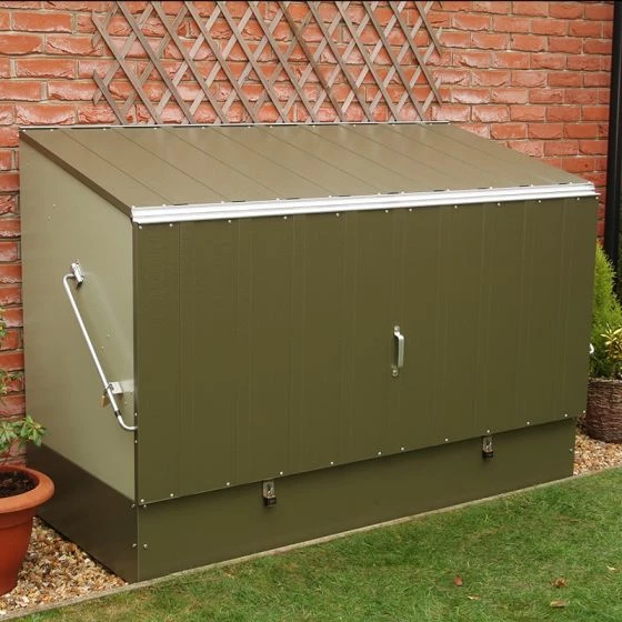 6' X 3' (1.96x0.89m) Trimetals Green Metal Bicycle Store - Garden Bike Storage 5 6' X 3' (1.96x0.89m) Trimetals Green Metal Bicycle Store - Garden Bike Storage - Image 3