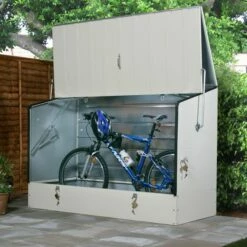 6' X 3' (1.96x0.89m) Trimetals Green Metal Bicycle Store - Garden Bike Storage 13 6' X 3' (1.96x0.89m) Trimetals Green Metal Bicycle Store - Garden Bike Storage -Garden Supplies Sales Shop bicycle store 04