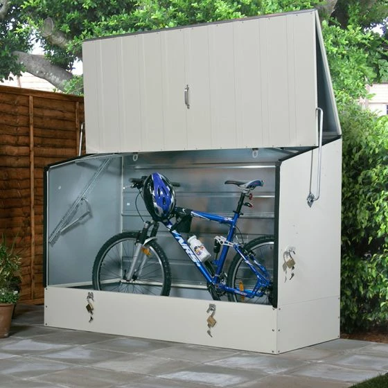 6' X 3' (1.96x0.89m) Trimetals Green Metal Bicycle Store - Garden Bike Storage 7 6' X 3' (1.96x0.89m) Trimetals Green Metal Bicycle Store - Garden Bike Storage - Image 5
