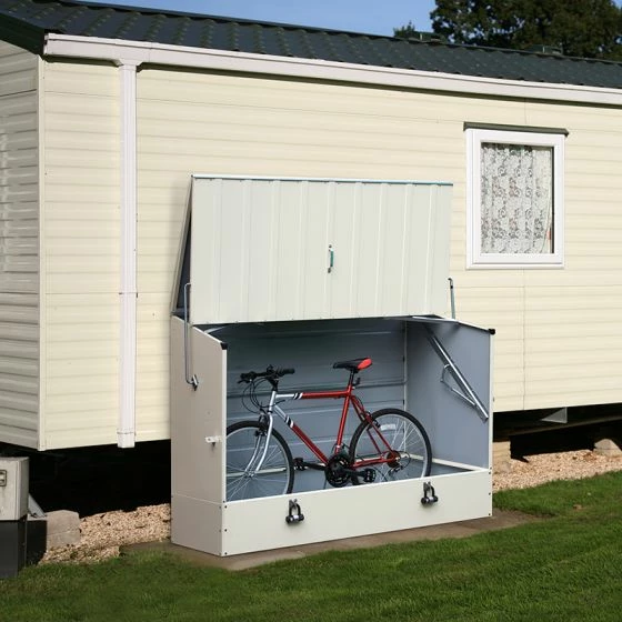 6' X 3' (1.96x0.89m) Trimetals Green Metal Bicycle Store - Garden Bike Storage 6 6' X 3' (1.96x0.89m) Trimetals Green Metal Bicycle Store - Garden Bike Storage - Image 4