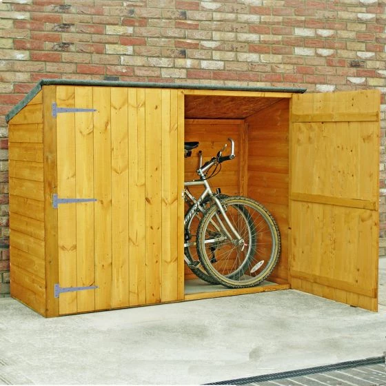 6' X 2'6 (1.89x0.75m) Shire Wooden Bike Shed & Garden Storage 4 6' X 2'6 (1.89x0.75m) Shire Wooden Bike Shed & Garden Storage - Image 2