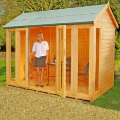 10'3x6'5 Shire Blenheim Wooden Summer House With Bi-Fold Doors 19 10'3x6'5 Shire Blenheim Wooden Summer House With Bi-Fold Doors -Garden Supplies Sales Shop blenheim alt summerhouse