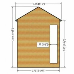 10'3x6'5 Shire Blenheim Wooden Summer House With Bi-Fold Doors 14 10'3x6'5 Shire Blenheim Wooden Summer House With Bi-Fold Doors -Garden Supplies Sales Shop blenheim 10x6 ld end view 1