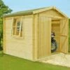 Shire Bradley 2.4m X 2.4m Log Cabin Shed (19mm) 1 Shire Bradley 2.4m X 2.4m Log Cabin Shed (19mm) -Garden Supplies Sales Shop bryl0808l19 1aa 01