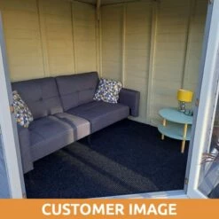 8x8 Shire Barclay Corner Wooden Summer House 24 8x8 Shire Barclay Corner Wooden Summer House -Garden Supplies Sales Shop bsd 8x8 shire barclay corner summerhouse customer image 4