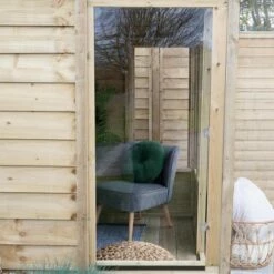 10' X 6' Forest Oakley 25yr Guarantee Double Door Pent Summer House (3.10m X 2.03m) 23 10' X 6' Forest Oakley 25yr Guarantee Double Door Pent Summer House (3.10m X 2.03m) -Garden Supplies Sales Shop close up single window 1 4 1