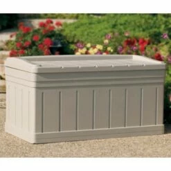 4'5 X 2'5 (1.35x0.74m) Suncast Resin Deck Box With Seat - Plastic Garden Storage