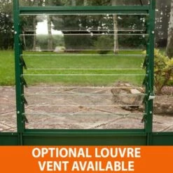 4' X 6' Halls Cotswold Birdlip Small Greenhouse In Green With Toughened Glass (1.47m X 1.94m) 19 4' X 6' Halls Cotswold Birdlip Small Greenhouse In Green With Toughened Glass (1.47m X 1.94m) -Garden Supplies Sales Shop eden louvre green upgrade min 1