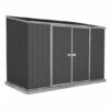 10' X 5' Absco Space Saver Double Door Metal Shed - Dark Grey (3m X 1.52m) 1 10' X 5' Absco Space Saver Double Door Metal Shed - Dark Grey (3m X 1.52m) -Garden Supplies Sales Shop esdxl20met112 10x5 absco dg render min 1