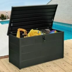 4' X 2' Falcon 130 Heavy Duty Metal Garden Storage Box 400L (1.3m X 0.6m)