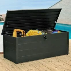 5' X 2' Falcon 165 Heavy Duty Metal Garden Storage Box 550L (1.6m X 0.7m)