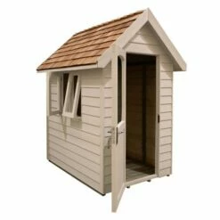 6' X 4' Forest Retreat Cream Luxury Shed (1.81m X 1.22m) - Installation Included 22 6' X 4' Forest Retreat Cream Luxury Shed (1.81m X 1.22m) - Installation Included -Garden Supplies Sales Shop fra46crin forest retreat 6x4 apex shed cream cutout1 min 1