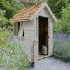 6' X 4' Forest Retreat Grey Luxury Shed (1.81m X 1.22m) - Installation Included 2 6' X 4' Forest Retreat Grey Luxury Shed (1.81m X 1.22m) - Installation Included -Garden Supplies Sales Shop fra46gyin forest retreat 6x4 apex shed grey insitu min