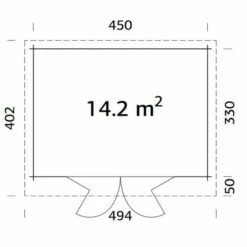 Palmako Lea 4.8m X 3.6m Log Cabin Garden Office (44mm) 13 Palmako Lea 4.8m X 3.6m Log Cabin Garden Office (44mm) -Garden Supplies Sales Shop frb44 4735 002