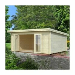 Palmako Lea 5.4m X 3.9m Log Cabin Garden Office (44mm)