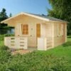 Palmako Emma 3.6m X 3.6m Log Cabin Summer House (34mm) 1 Palmako Emma 3.6m X 3.6m Log Cabin Summer House (34mm) -Garden Supplies Sales Shop frd34 3548 001