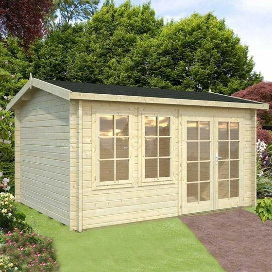 Palmako Iris 4.2m X 3.3m Log Cabin Garden Office (44mm) 3 Palmako Iris 4.2m X 3.3m Log Cabin Garden Office (44mm)