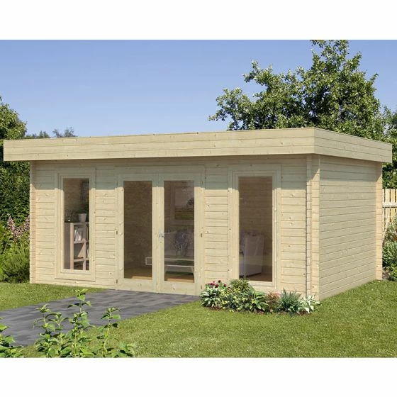 Palmako Bret 5.1m X 3.9m Log Cabin Garden Room (44mm) 3 Palmako Bret 5.1m X 3.9m Log Cabin Garden Room (44mm)