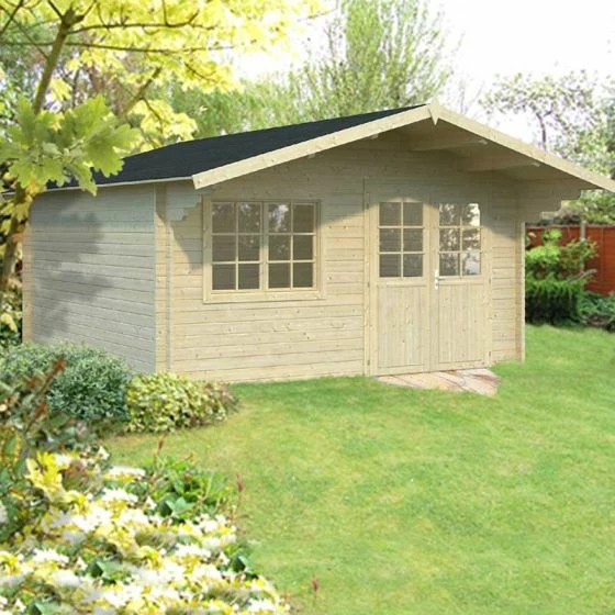 Palmako Britta 4.5m X 4.5m Log Cabin Garden Building (40mm) 4 Palmako Britta 4.5m X 4.5m Log Cabin Garden Building (40mm) - Image 2