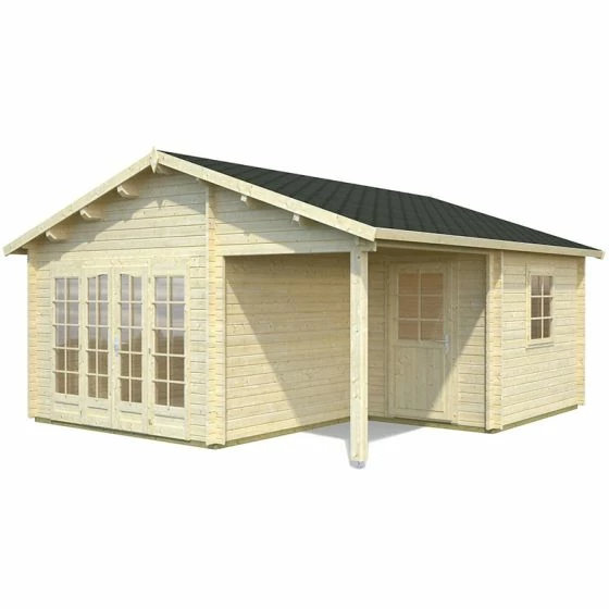 Palmako Irene 5.3m X 5.7m Log Cabin Garden Building (44mm) 8 Palmako Irene 5.3m X 5.7m Log Cabin Garden Building (44mm) - Image 6