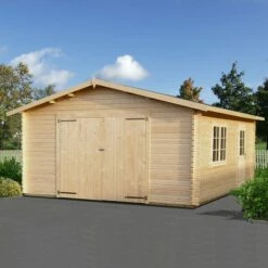Palmako Roger 4.5m X 5.5m Extra Wide Log Cabin Single Garage (44mm) - Double Doors 14 Palmako Roger 4.5m X 5.5m Extra Wide Log Cabin Single Garage (44mm) - Double Doors -Garden Supplies Sales Shop frv44 4757 1 01