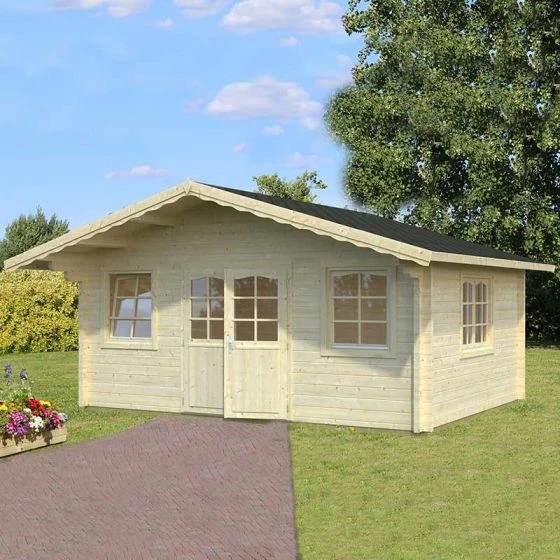 Palmako Helena 5.4m X 4.2m Log Cabin Garden Building (70mm) 4 Palmako Helena 5.4m X 4.2m Log Cabin Garden Building (70mm) - Image 2