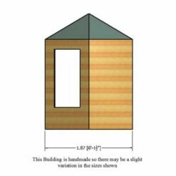 7'1x6'2 Shire Traditional Gazebo Wooden Hexagonal Summer House 15 7'1x6'2 Shire Traditional Gazebo Wooden Hexagonal Summer House -Garden Supplies Sales Shop gazebo summerhouse line diagram01