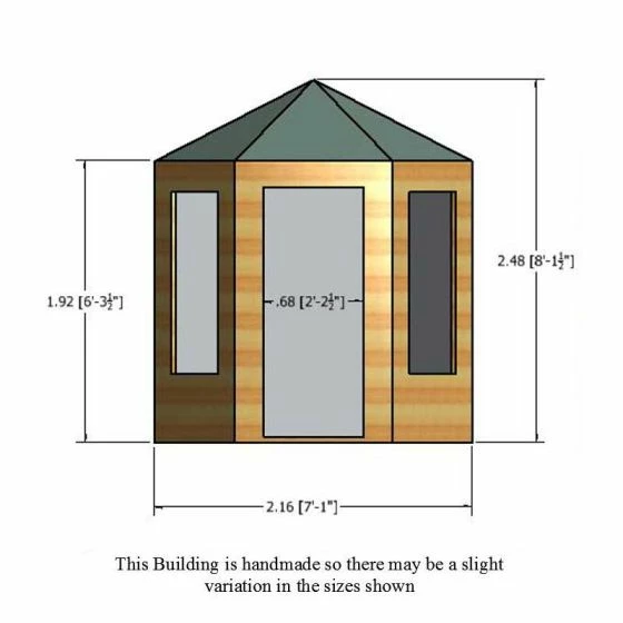 7'1x6'2 Shire Traditional Gazebo Wooden Hexagonal Summer House 5 7'1x6'2 Shire Traditional Gazebo Wooden Hexagonal Summer House - Image 3