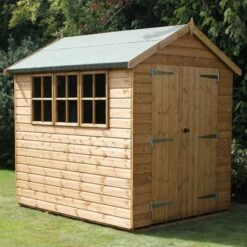 8' X 8' Traditional Heavy Duty Shiplap Apex Wooden Garden Shed (2.44m X 2.44m) 18 8' X 8' Traditional Heavy Duty Shiplap Apex Wooden Garden Shed (2.44m X 2.44m) -Garden Supplies Sales Shop heavy duty apex sheds insitu1 min 5