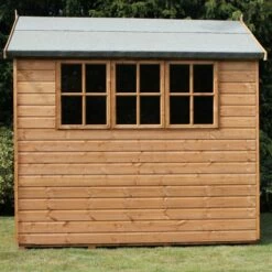 8' X 8' Traditional Heavy Duty Shiplap Apex Wooden Garden Shed (2.44m X 2.44m) 22 8' X 8' Traditional Heavy Duty Shiplap Apex Wooden Garden Shed (2.44m X 2.44m) -Garden Supplies Sales Shop heavy duty apex sheds insitu2 min 5
