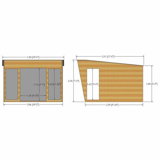 10x10 Shire Highclere Contemporary Wooden Summer House 5 10x10 Shire Highclere Contemporary Wooden Summer House - Image 3