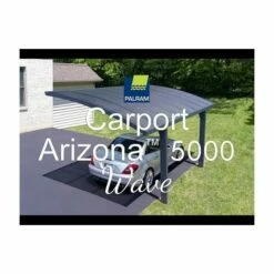 16'x10' (4.8x3m) Palram Canopia Arizona Wave 5000 Grey Metal Carport 21 16'x10' (4.8x3m) Palram Canopia Arizona Wave 5000 Grey Metal Carport -Garden Supplies Sales Shop hqdefault 454 5