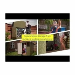 6'4 X 2'9 Trimetals Ramped Metal Bike Shed - Anthracite (1.96m X 0.89m) 17 6'4 X 2'9 Trimetals Ramped Metal Bike Shed - Anthracite (1.96m X 0.89m) -Garden Supplies Sales Shop hqdefault 625 22