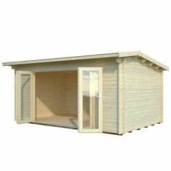 Palmako Ines 5.1m X 3.3mm Log Cabin Garden Room (44mm) -Garden Supplies Sales Shop ines 13.7 m2 visual white