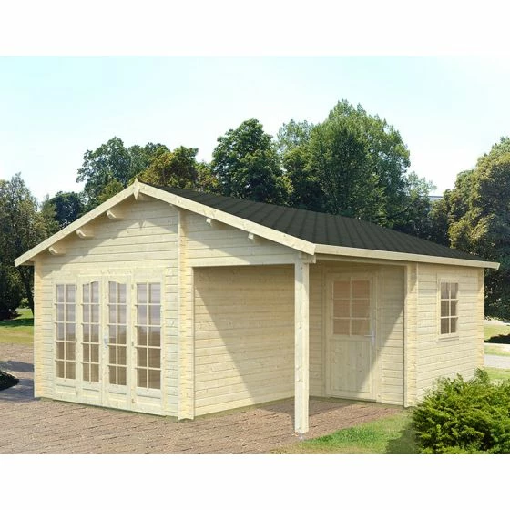 Palmako Irene 5.3m X 5.7m Log Cabin Garden Building (44mm) 7 Palmako Irene 5.3m X 5.7m Log Cabin Garden Building (44mm) - Image 5