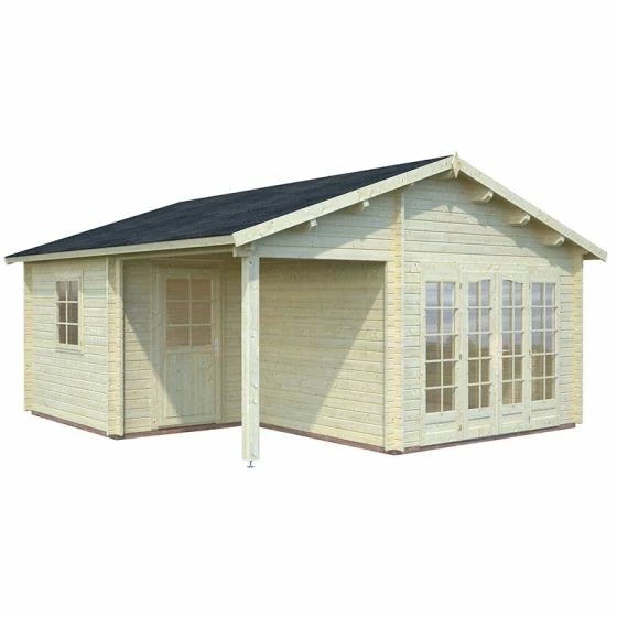 Palmako Irene 5.3m X 5.7m Log Cabin Garden Building (44mm) 9 Palmako Irene 5.3m X 5.7m Log Cabin Garden Building (44mm) - Image 7