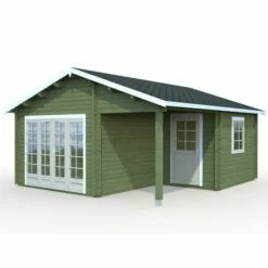 Palmako Irene 5.3m X 5.7m Log Cabin Garden Building (44mm) 24 Palmako Irene 5.3m X 5.7m Log Cabin Garden Building (44mm) -Garden Supplies Sales Shop irene 21.9 5.2 m2 visual white painted 1 1