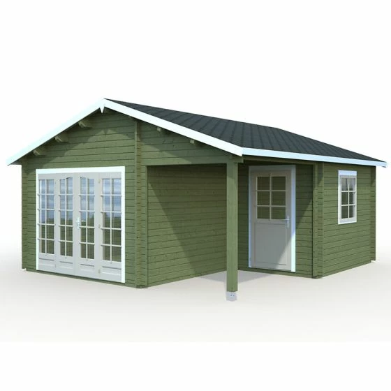 Palmako Irene 5.3m X 5.7m Log Cabin Garden Building (44mm) 11 Palmako Irene 5.3m X 5.7m Log Cabin Garden Building (44mm) - Image 9