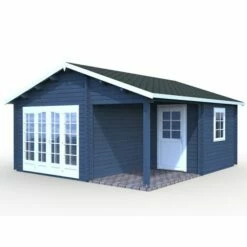 Palmako Irene 5.3m X 5.7m Log Cabin Garden Building (44mm) 25 Palmako Irene 5.3m X 5.7m Log Cabin Garden Building (44mm) -Garden Supplies Sales Shop irene 21.9 5.2 m2 visual white painted 2