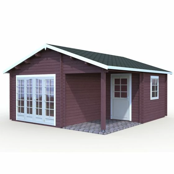 Palmako Irene 5.3m X 5.7m Log Cabin Garden Building (44mm) 14 Palmako Irene 5.3m X 5.7m Log Cabin Garden Building (44mm) - Image 12
