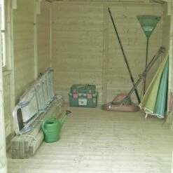 13' X 7' Shire Jersey Premium Pressure Treated Double Door Wooden Garden Shed (4.34m X 2.2m) 10 13' X 7' Shire Jersey Premium Pressure Treated Double Door Wooden Garden Shed (4.34m X 2.2m) -Garden Supplies Sales Shop jers0713psl 1aa pt jersey interior