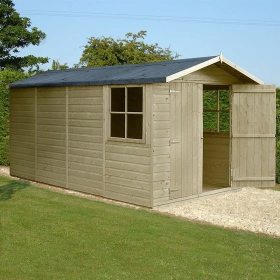13' X 7' Shire Jersey Premium Pressure Treated Double Door Wooden Garden Shed (4.34m X 2.2m) 3 13' X 7' Shire Jersey Premium Pressure Treated Double Door Wooden Garden Shed (4.34m X 2.2m)
