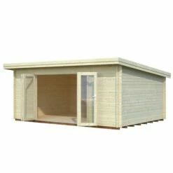 Palmako Lea 5.4m X 3.9m Log Cabin Garden Office (44mm) 17 Palmako Lea 5.4m X 3.9m Log Cabin Garden Office (44mm) -Garden Supplies Sales Shop lea 19.4 m2 visual white