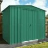 8' X 6' Globel Heritage Green Apex Metal Shed (2.45m X 1.85m) 1 8' X 6' Globel Heritage Green Apex Metal Shed (2.45m X 1.85m) -Garden Supplies Sales Shop lotus hg 8ft 3 min 2