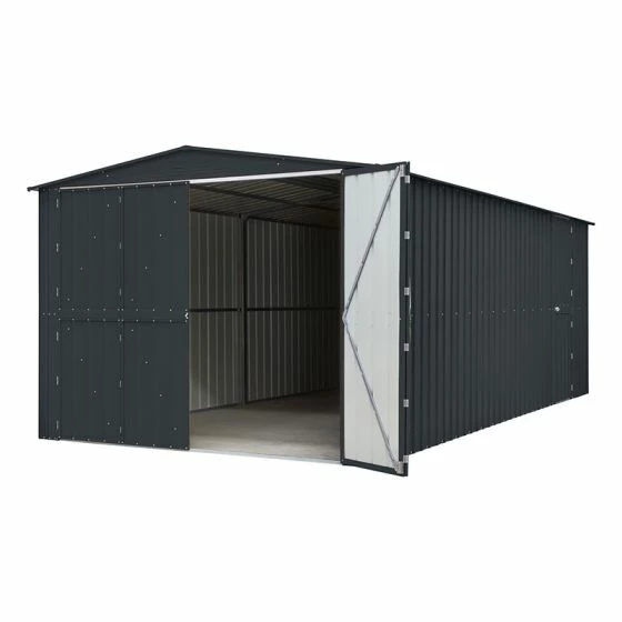 10' X 15' Globel Anthracite Grey Double Door Metal Garage (3.07m X 4.64m) 10 10' X 15' Globel Anthracite Grey Double Door Metal Garage (3.07m X 4.64m) - Image 8