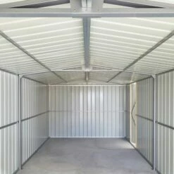10' X 15' Globel Anthracite Grey Double Door Metal Garage (3.07m X 4.64m) 35 10' X 15' Globel Anthracite Grey Double Door Metal Garage (3.07m X 4.64m) -Garden Supplies Sales Shop lotus1015utag lotus 10x15 double garage interior3