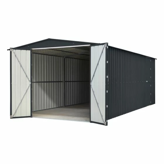 10' X 19' Globel Anthracite Grey Double Door Metal Garage (3.07m X 5.88m) 11 10' X 19' Globel Anthracite Grey Double Door Metal Garage (3.07m X 5.88m) - Image 9