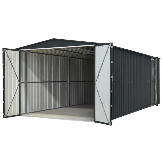 10' X 19' Globel Anthracite Grey Double Door Metal Garage (3.07m X 5.88m) 12 10' X 19' Globel Anthracite Grey Double Door Metal Garage (3.07m X 5.88m) - Image 10